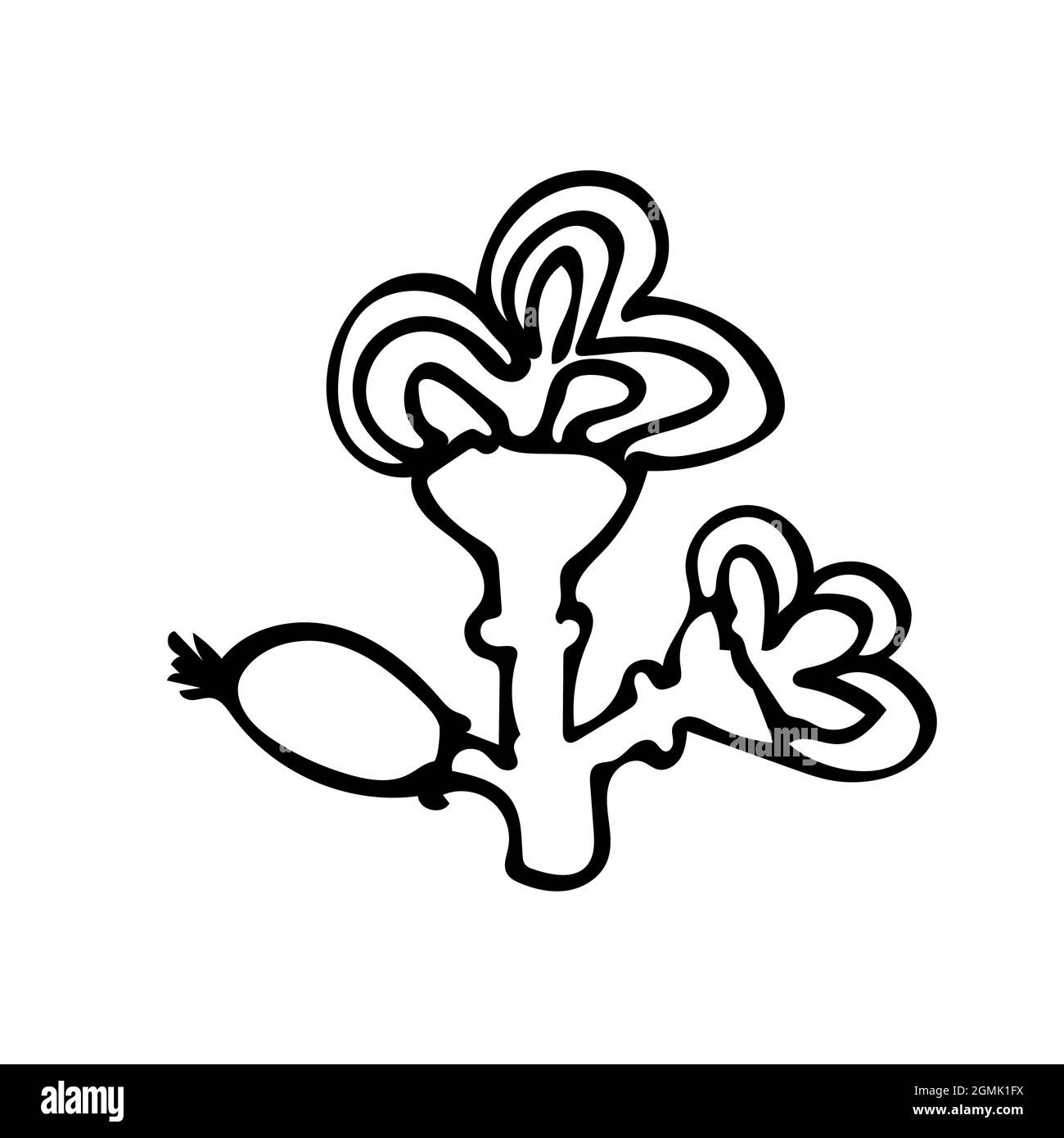 Illustration vectorielle d'une magnifique fleur de fantaisie. Illustration de Vecteur