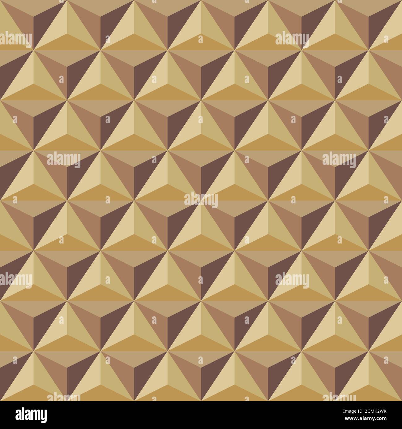 Arrière-plan des triangles abstraits. Texture géométrique couleur dorée. Motif triangles sans couture. Arrière-plan structuré. Illustration de couleur vectorielle. Illustration de Vecteur