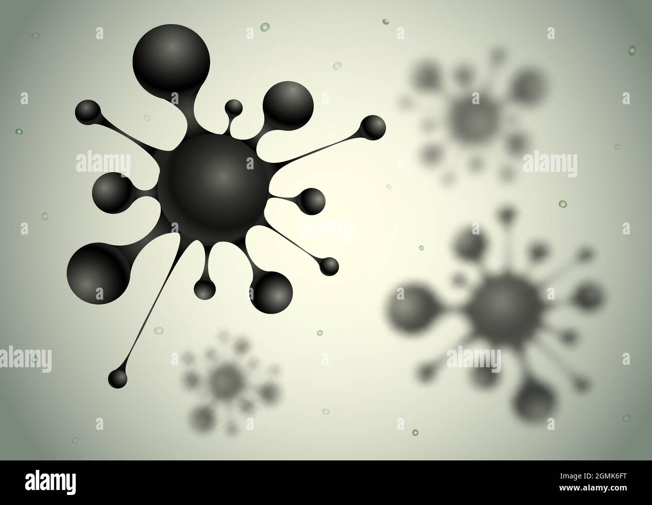 Illustration vectorielle des virus dans le style macro. Icône de vecteur du virus gros plan. Coronavirus. Illustration de Vecteur