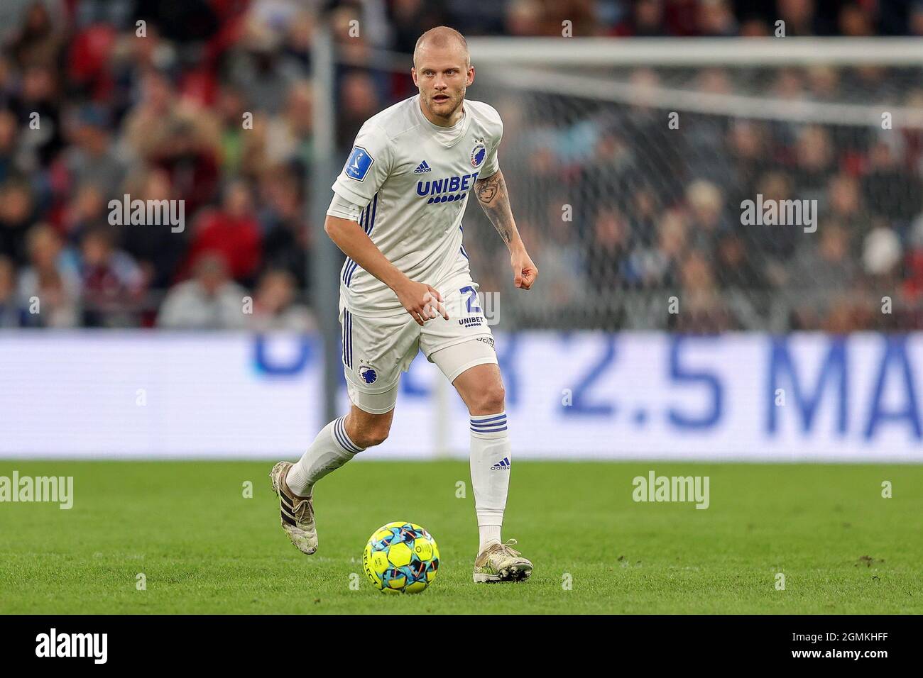 Copenhague, Danemark. 19 septembre 2021. Nicolai Boilesen (20) du FC Copenhague vu lors du 3F Superliga match entre le FC Copenhague et le FC Midtjylland à Parken à Copenhague. (Crédit photo : Gonzales photo/Alamy Live News Banque D'Images