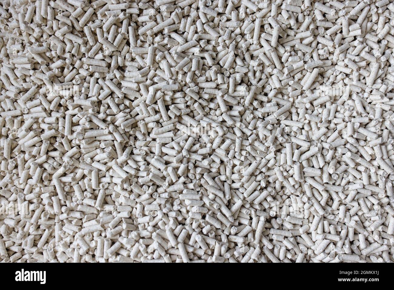 Boîte à litière pour chats avec litière naturelle en tofu Banque D'Images