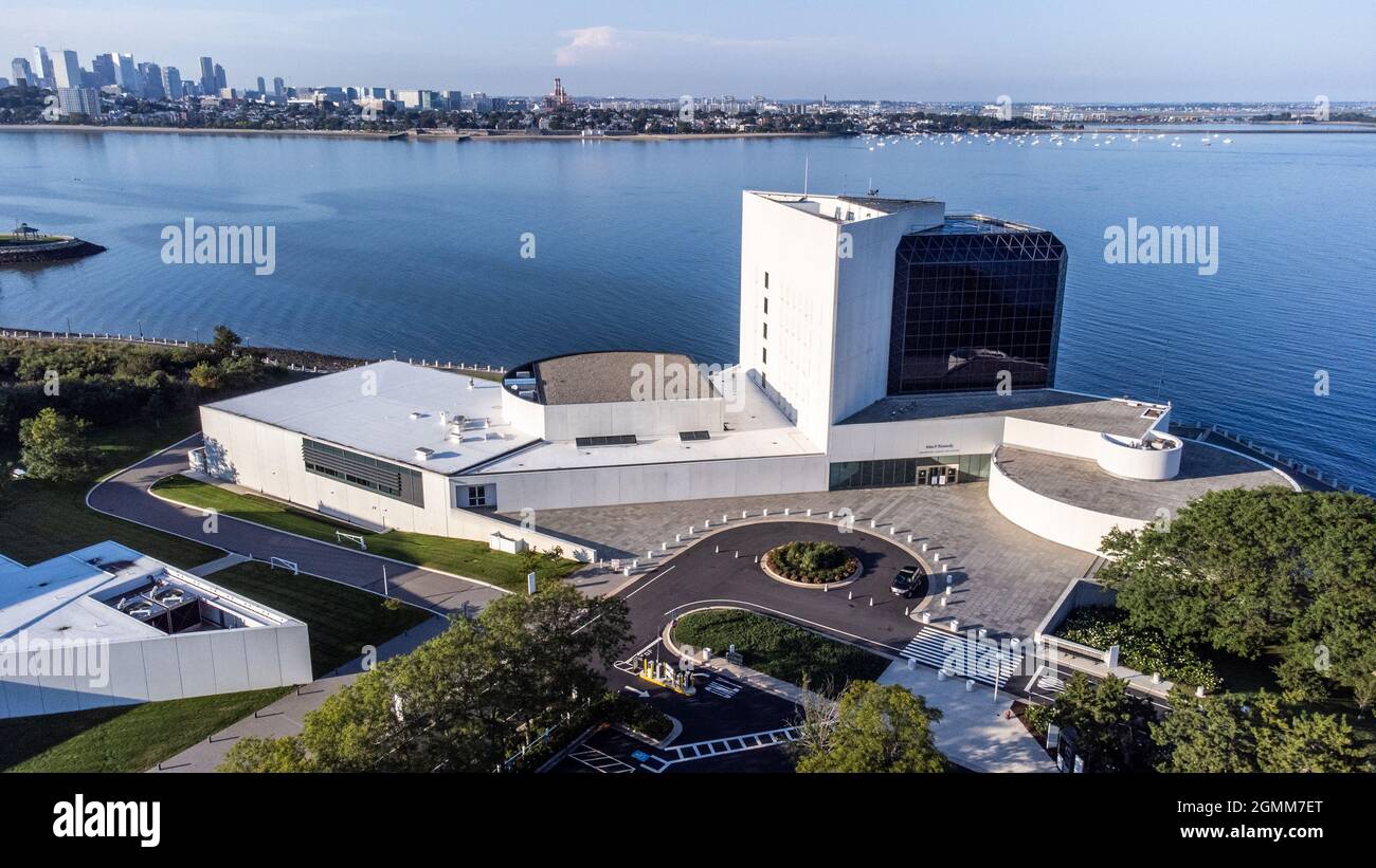 JFK, John F Kennedy Presidential Library and Museum, Boston, Massachusetts, États-Unis Banque D'Images