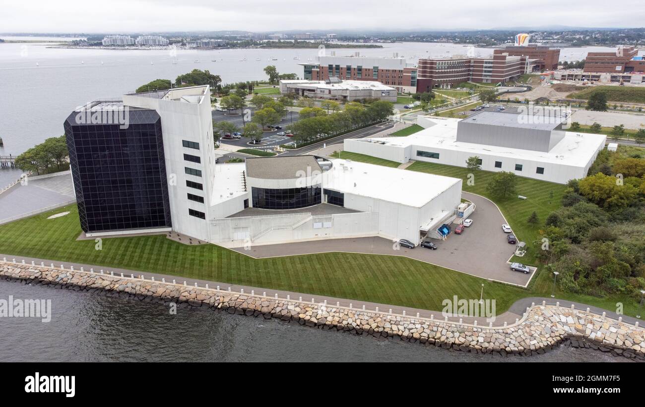 JFK, John F Kennedy Presidential Library and Museum, Boston, Massachusetts, États-Unis Banque D'Images