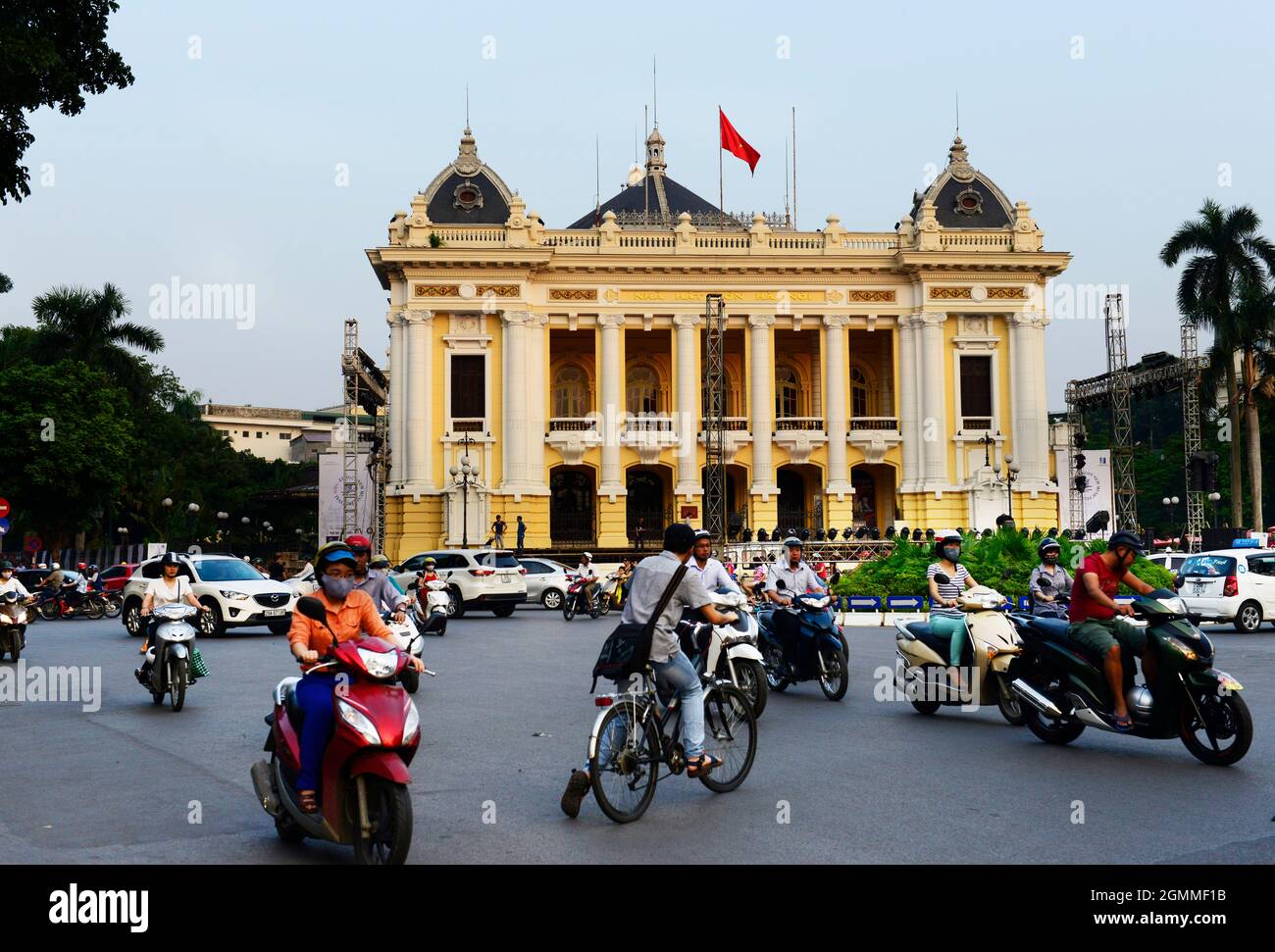 Le bâtiment de l'Opéra à Hanoi, Vietnam. Banque D'Images