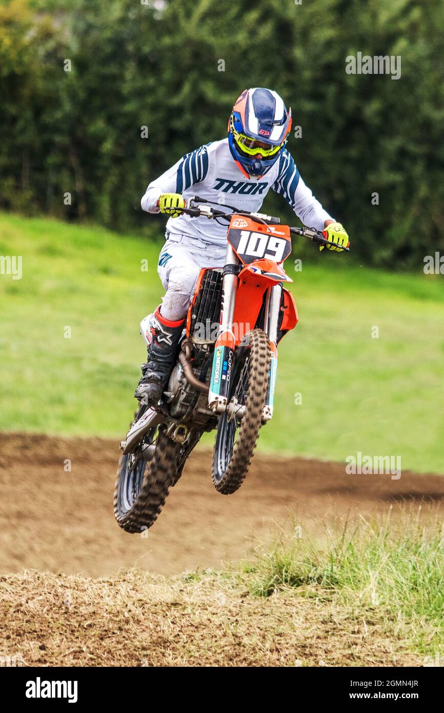 Motorcycle Racing Association Ireland Charity Classic moto-X, Ballyslagh, County Down, Irlande du Nord, 13/14 août 2021 Banque D'Images