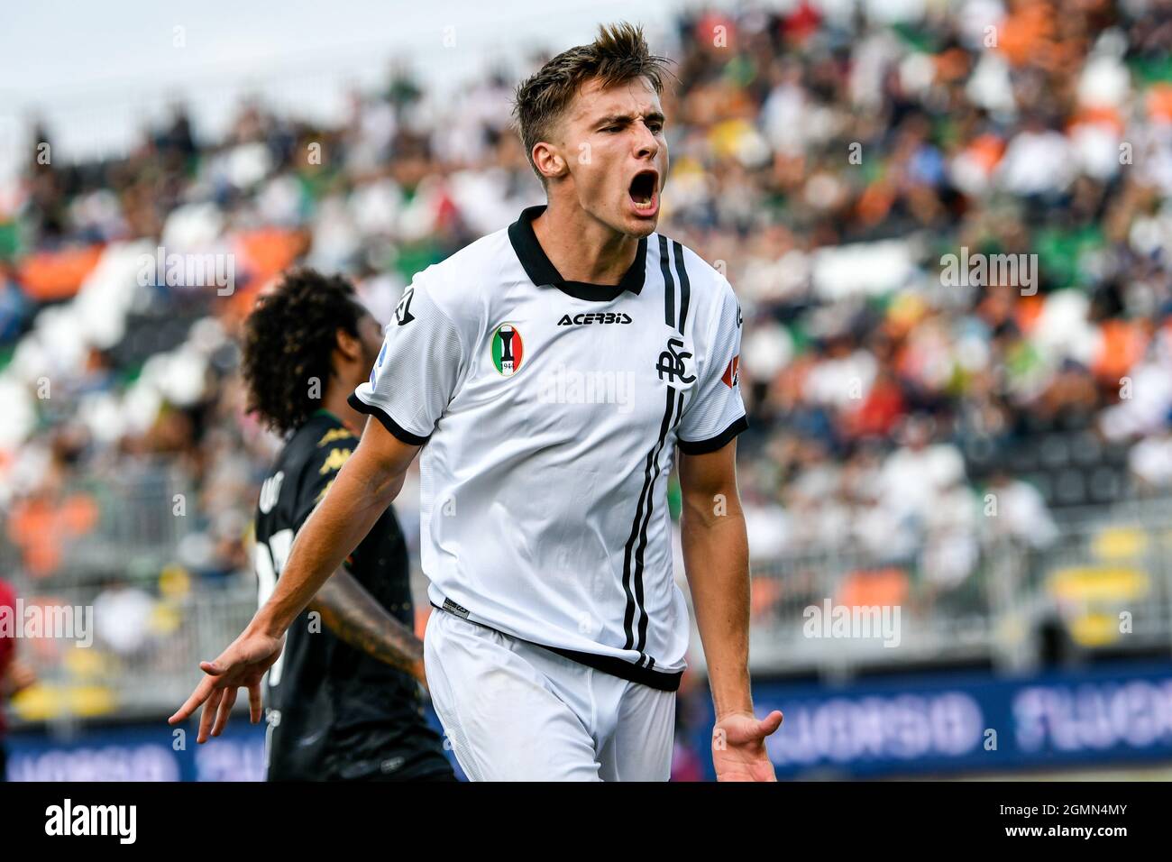 Stade Pier Luigi Penzo, Venezia, Italie, 19 septembre 2021, Déception, frustration de Salva Ferrer (Spezia Calcio) pendant Venezia FC vs Spez Banque D'Images