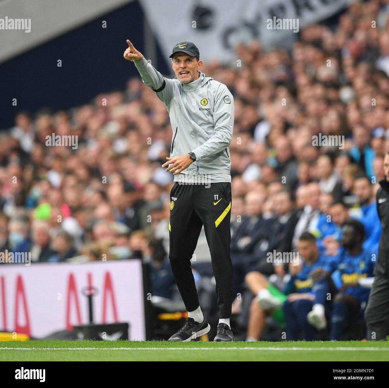 Londres, Royaume-Uni. Thomas Tuchel, directeur de Chelsea, lors du match de la Premier League au Tottenham Hotspur Stadium. Banque D'Images