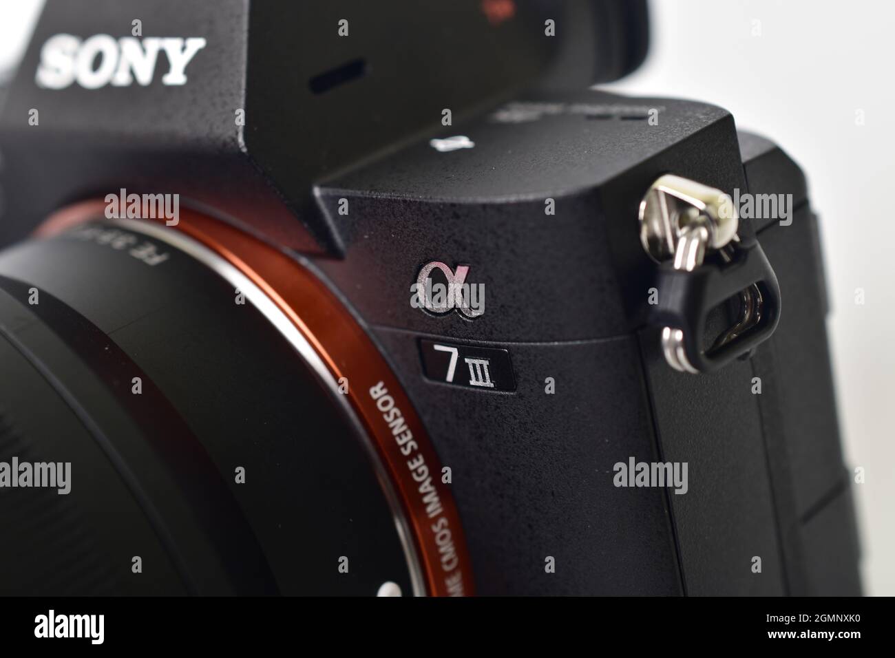 Delhi, inde - 7 septembre 2020 : logo Sony a7iii, caméra Sony plein format Banque D'Images