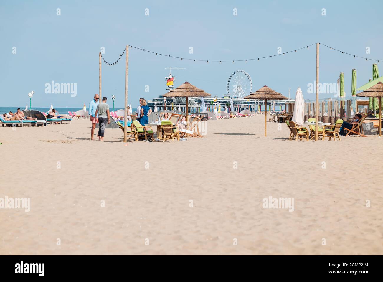 Plage de Scheveningen aux pays-Bas, au nord de l'Europe Banque D'Images