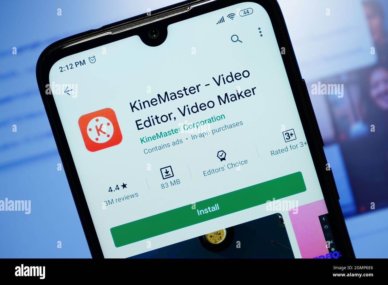 New Delhi, Inde - 18 septembre 2020: Kinemaster est application de création vidéo, application de montage vidéo Kinemaster Banque D'Images