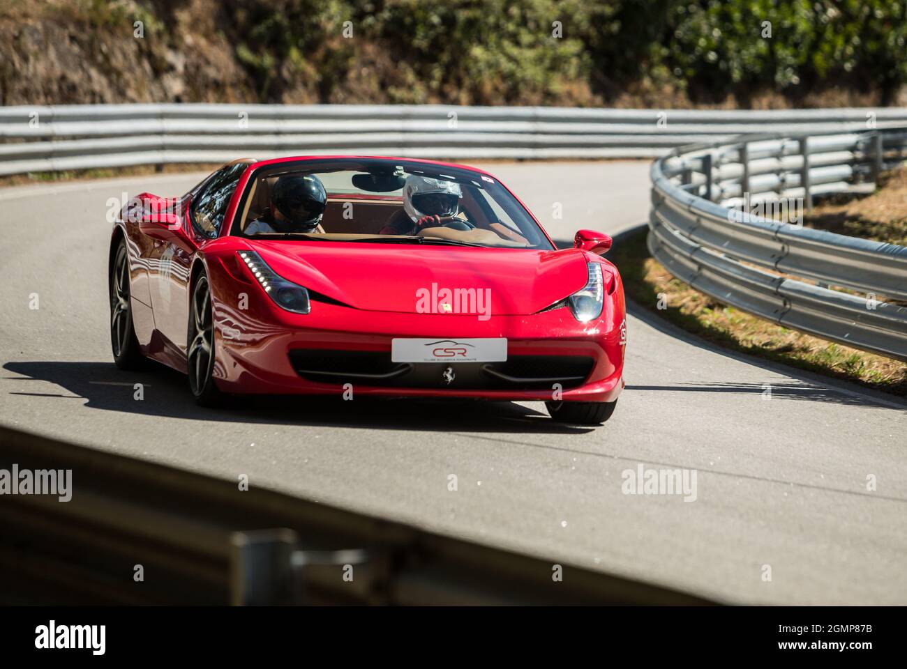 Caramulo, Portugal - 04 septembre 2021: Rouge Ferrari 458 Italia in Caramulo Motorfestival 2021 Banque D'Images