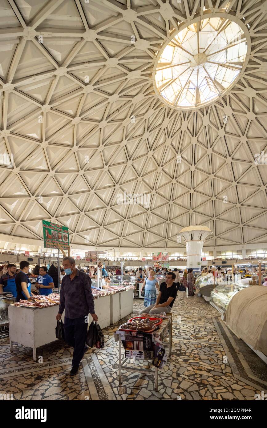 Marché de la viande, Chorsu Bazaar, Tachkent, Ouzbékistan Banque D'Images