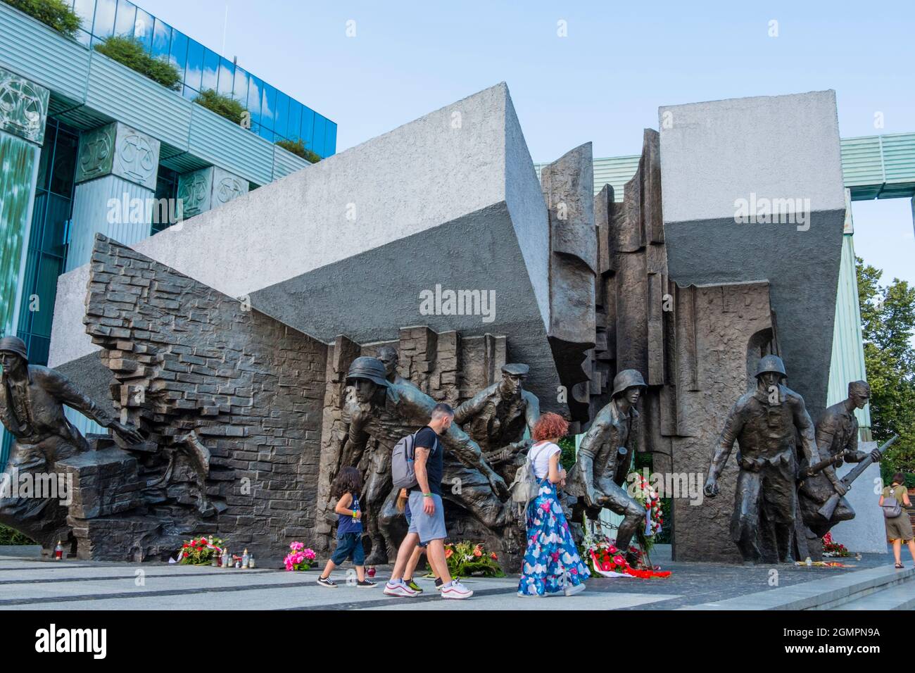 Pomnik Powstania Warszawskiego, Monument de l'insurrection de Varsovie, Plac Krasińskich, Varsovie, Pologne Banque D'Images