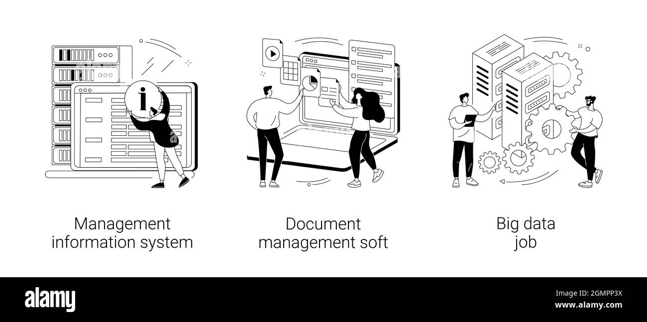 Collecte et analyse de l'information concept abstrait illustrations vectorielles. Illustration de Vecteur