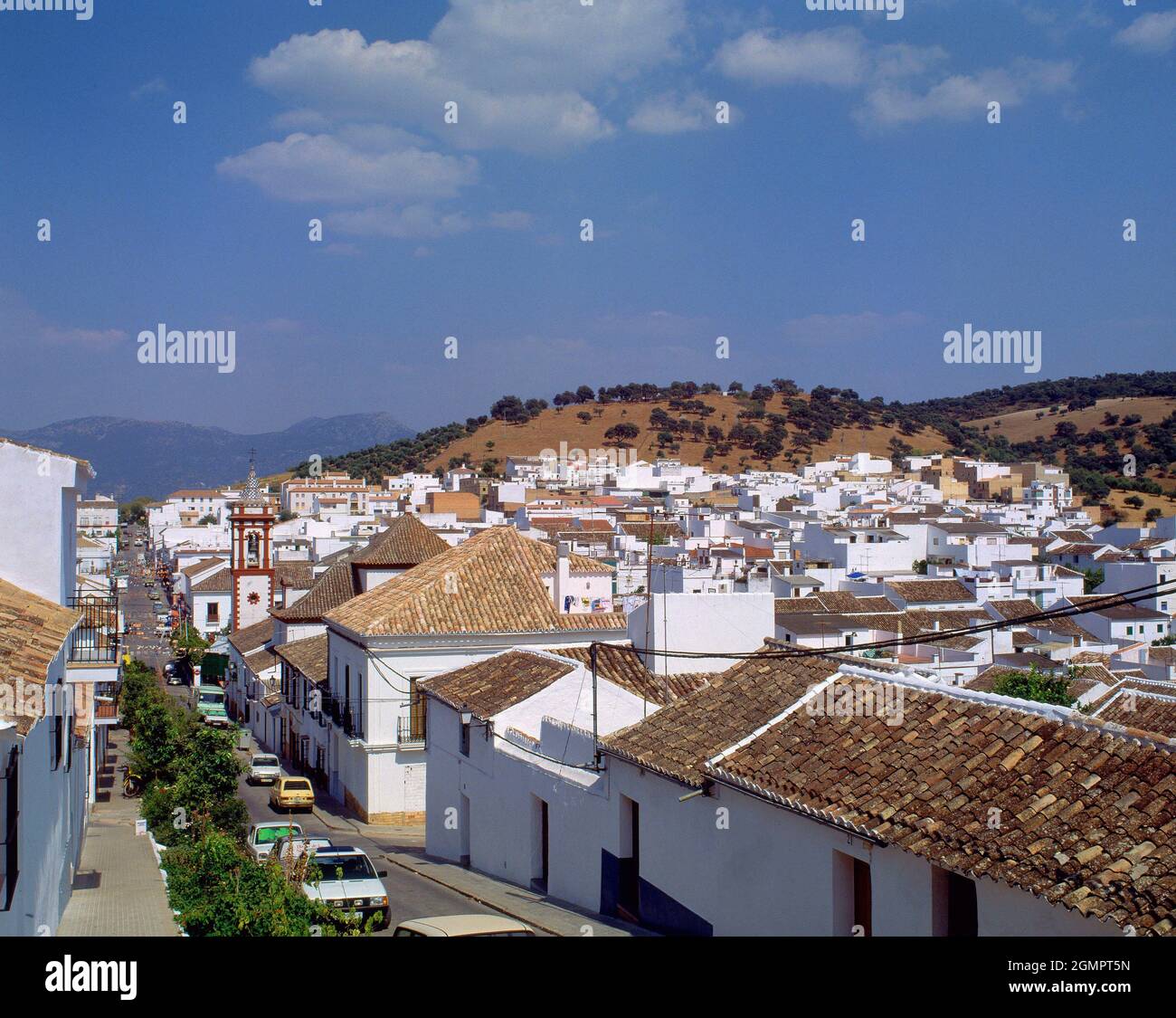 VISTA DEL PUEBLO. Emplacement : EXTÉRIEUR. PRADO DEL REY. Cadix. ESPAGNE. Banque D'Images