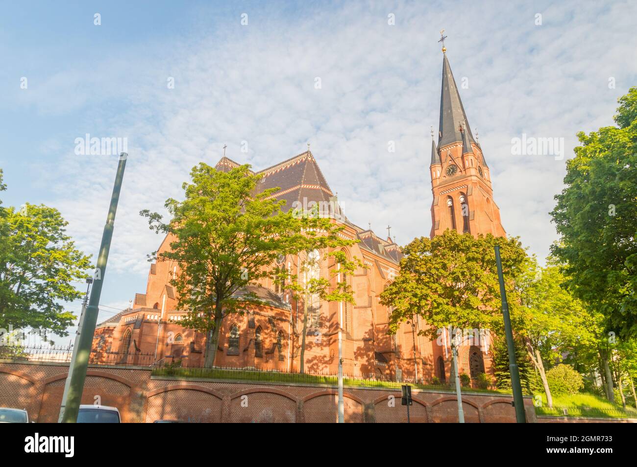 Gorlitz, Allemagne - 2 juin 2021 : la cathédrale Saint-Jacques est la cathédrale du diocèse catholique de Gorlitz, Silésie et Brandenburgien. Banque D'Images