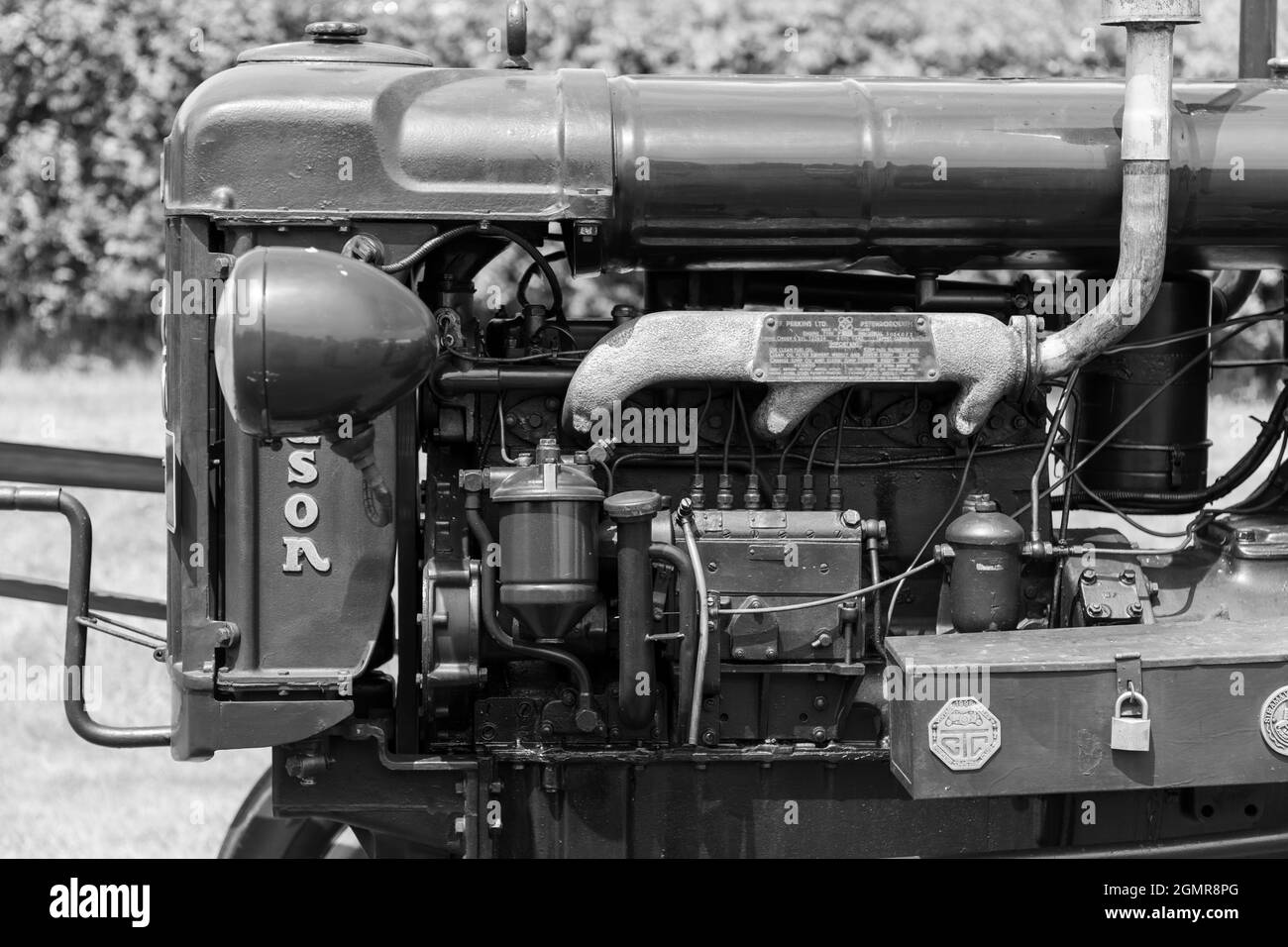 Honiton.Devon.United Kingdom.July 2nd 2021.Un tracteur Fordson d'époque restauré est exposé au Devon County Show. Banque D'Images