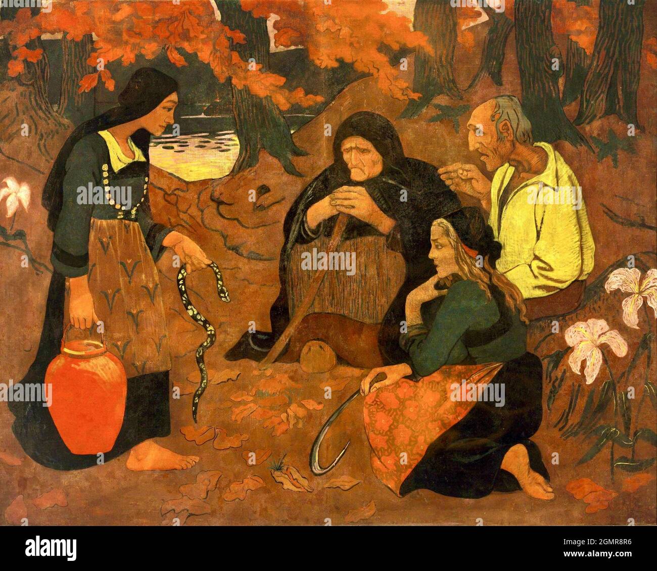 Œuvres d'art Paul Serusier - The Snake Eaters Banque D'Images