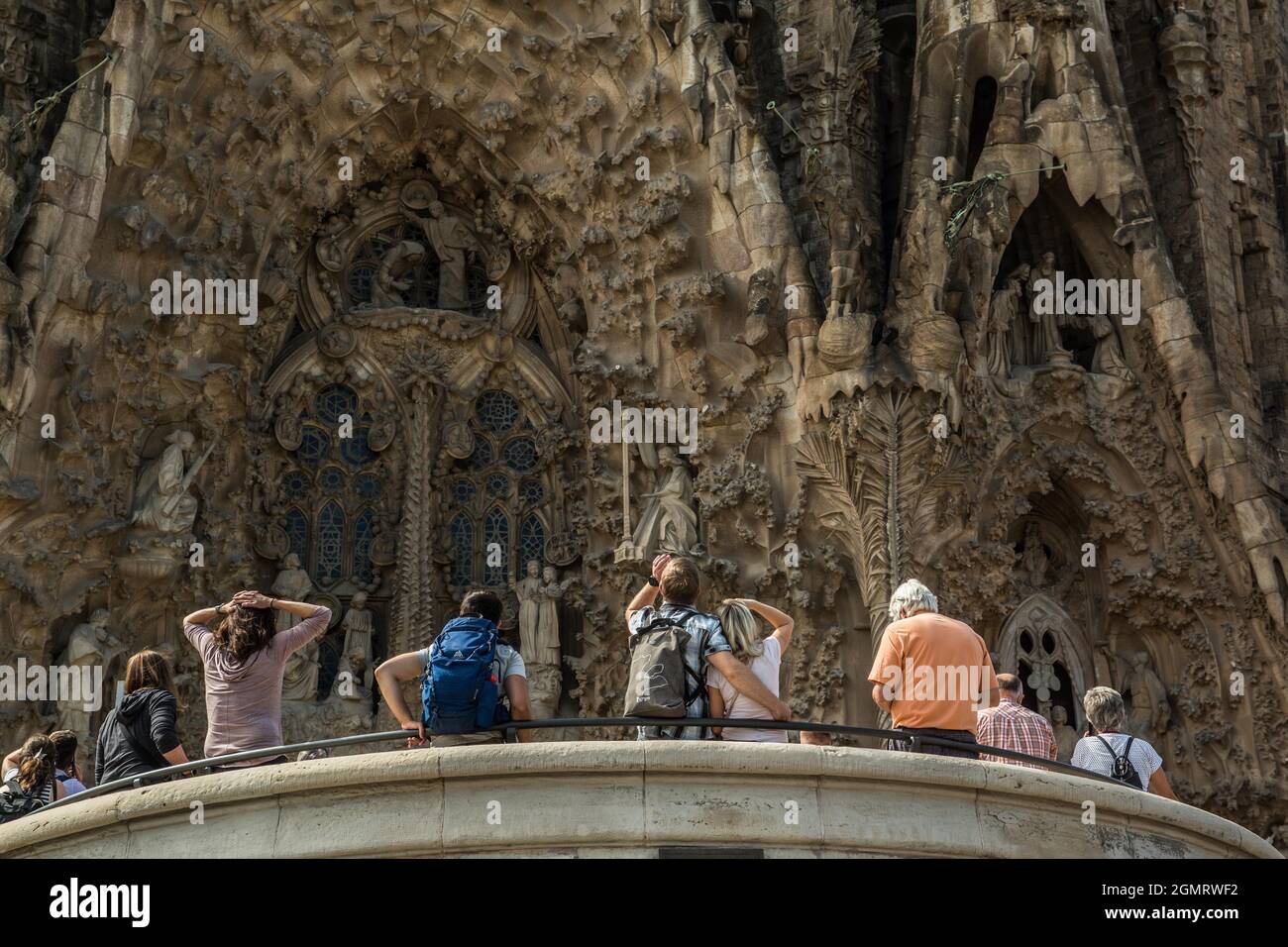 Barcelone, Catalogne, Espagne. 20 septembre 2021. Les touristes peuvent visiter la basilique de la Sagrada família à Barcelone. (Image de crédit : © Thiago Prudencio/DAX via ZUMA Press Wire) Banque D'Images