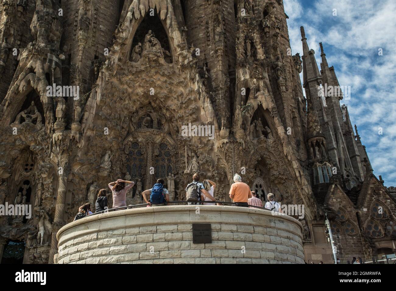 Barcelone, Catalogne, Espagne. 20 septembre 2021. Les touristes peuvent visiter la basilique de la Sagrada família à Barcelone. (Image de crédit : © Thiago Prudencio/DAX via ZUMA Press Wire) Banque D'Images
