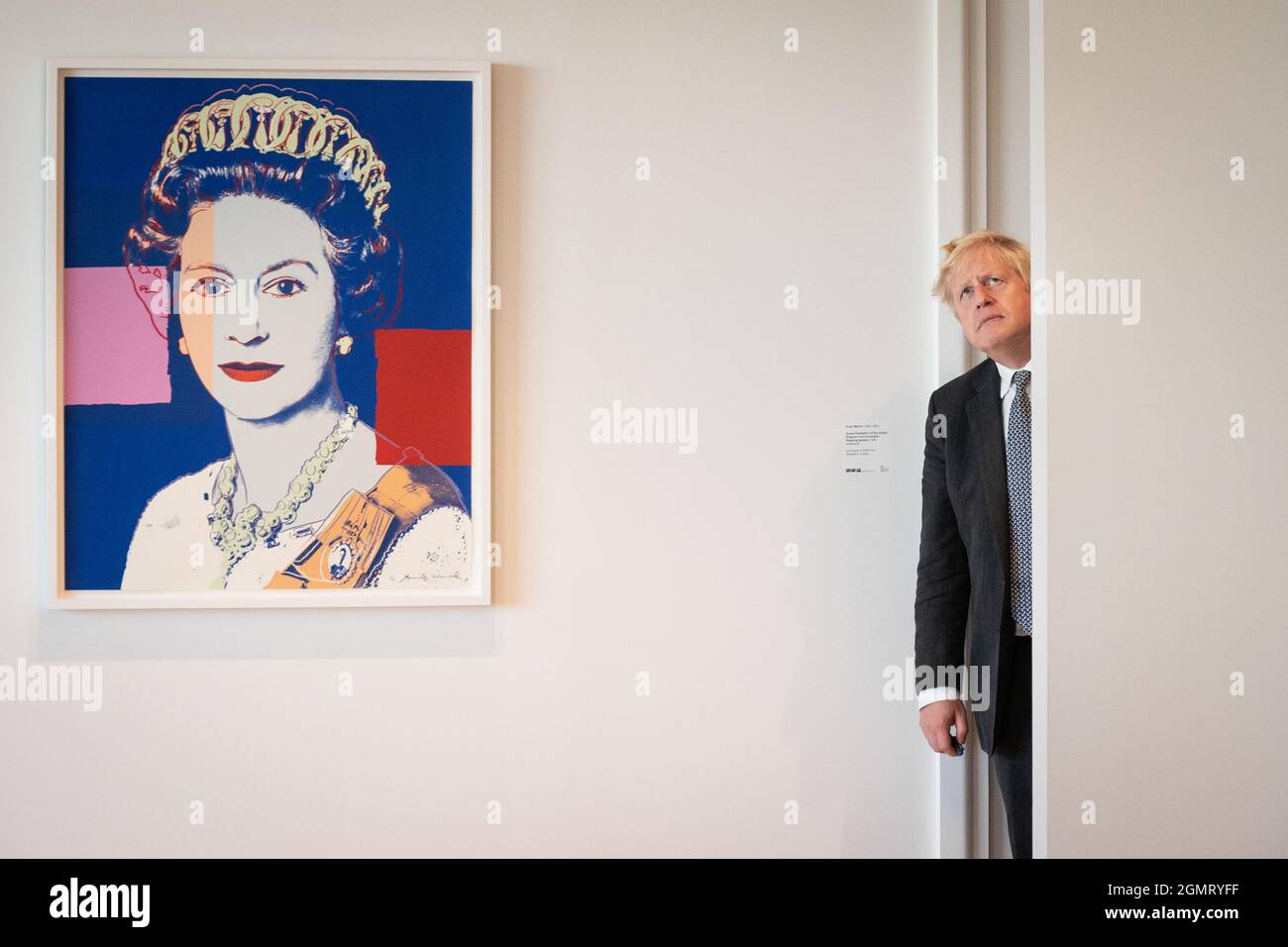 Le Premier ministre Boris Johnson à la Mission du Royaume-Uni auprès des Nations Unies à New York avant de rencontrer le président exécutif d'Amazon, Jeff Bezos, lors de l'Assemblée générale des Nations Unies. Date de la photo: Lundi 20 septembre 2021. Banque D'Images