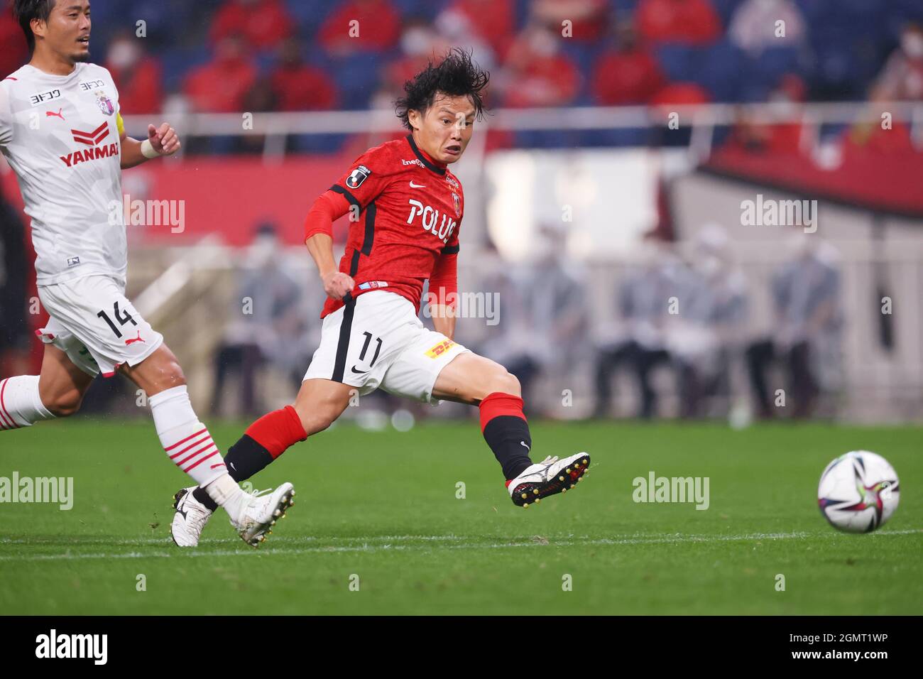Saitama, Japon. 18 septembre 2021. Tatsuya Tanaka (Reds) football : 2021 J1 match de ligue entre les Reds d'Urawa 2-0 Cerezo Osaka au stade Saitama 2002 à Saitama, Japon . Crédit: Naoki Morita/AFLO SPORT/Alay Live News Banque D'Images