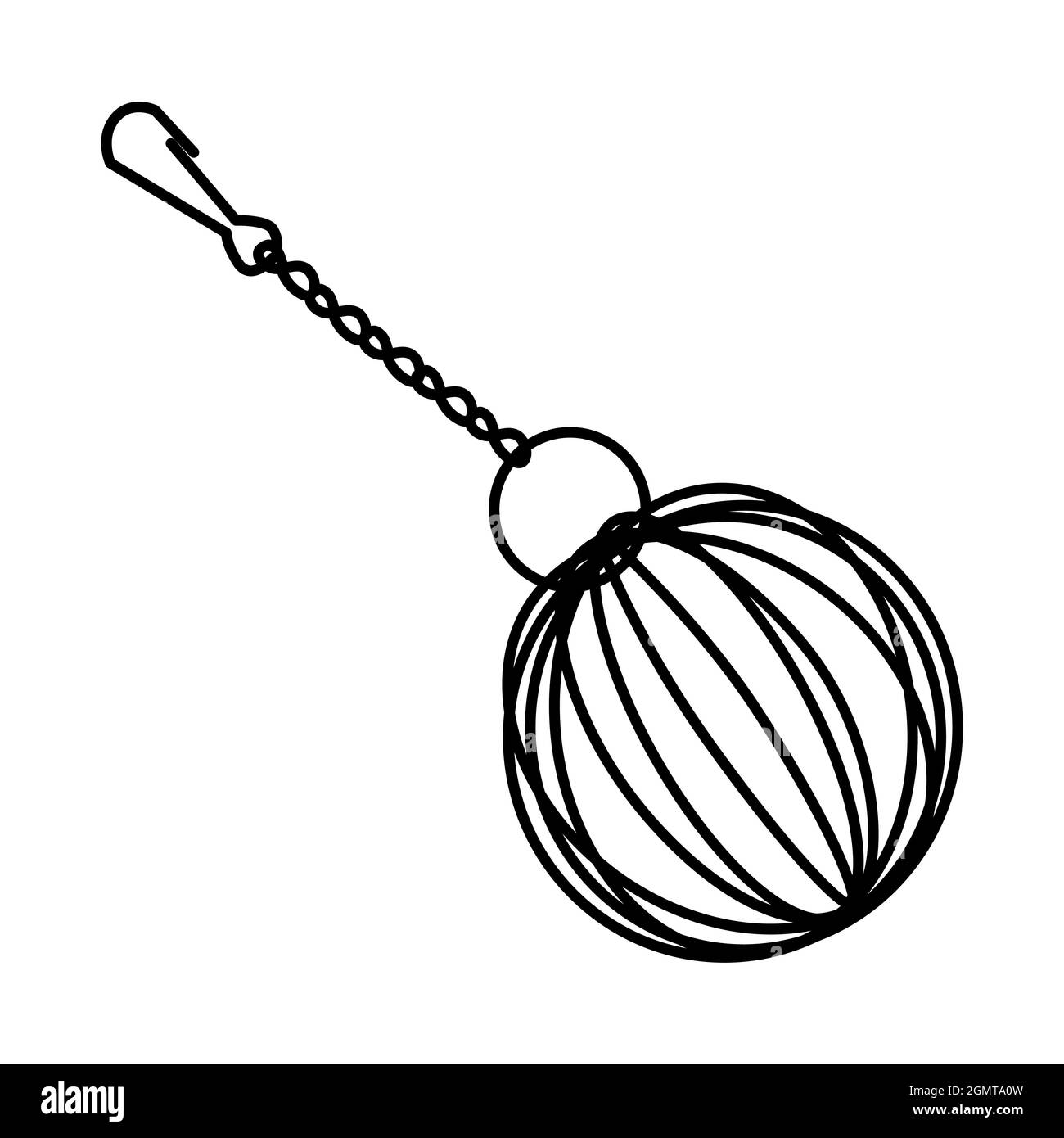 Panier à herbe à balles alimentaires pour lapin pour PET Accessoires appareil icône dessinée à la main Set Vector. Illustration de Vecteur