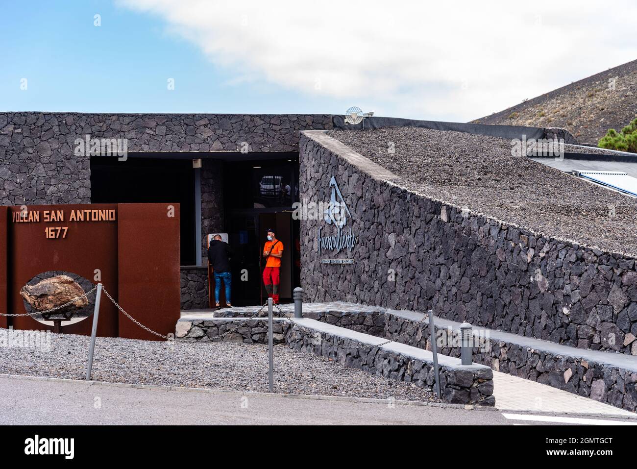 Fuencaliente, Espagne - 8 août 2021 : Centre des visiteurs du volcan San Antonio. Los Canarios, Fuencaliente, la Palma Banque D'Images