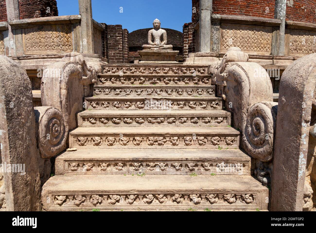 Sri Lanka - février 2014; datant de l'âge d'or des empires sri lankais en 1070, la ville antique de Polonnaruwa est un site du patrimoine mondial. Son Banque D'Images