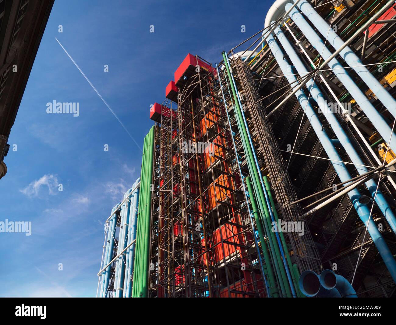 Paris, France - 20 septembre 2018 le Centre Pompidou est un centre culturel, artistique et de divertissement radical dans le quartier Beaubourg du 4ème Arrondis Banque D'Images