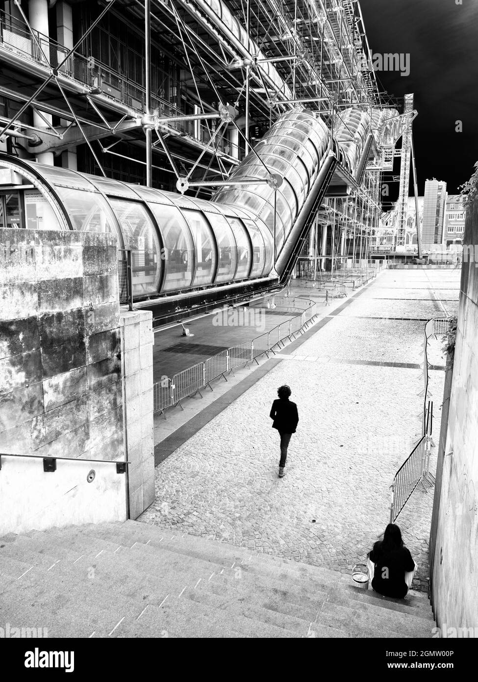 Paris, France - 20 septembre 2018 le Centre Pompidou est un centre culturel, artistique et de divertissement radical dans le quartier Beaubourg du 4ème Arrondis Banque D'Images