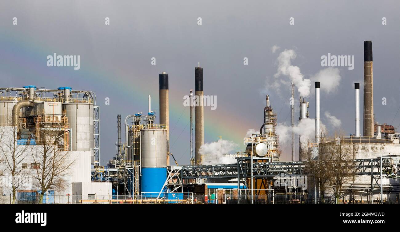 Grangemouth, Écosse - 2006; Grangemouth Refinery est un grand complexe de raffinerie de pétrole situé sur le Firth of Forth à Grangemouth, Écosse. C'est le o Banque D'Images