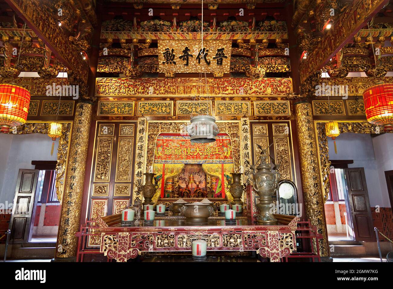 Georgetown, Penang, Malaisie - 7 avril 20011; personne en vue. Peranakan Chinois ou Straits-Born Chinois sont les descendants des immigrants chinois W Banque D'Images