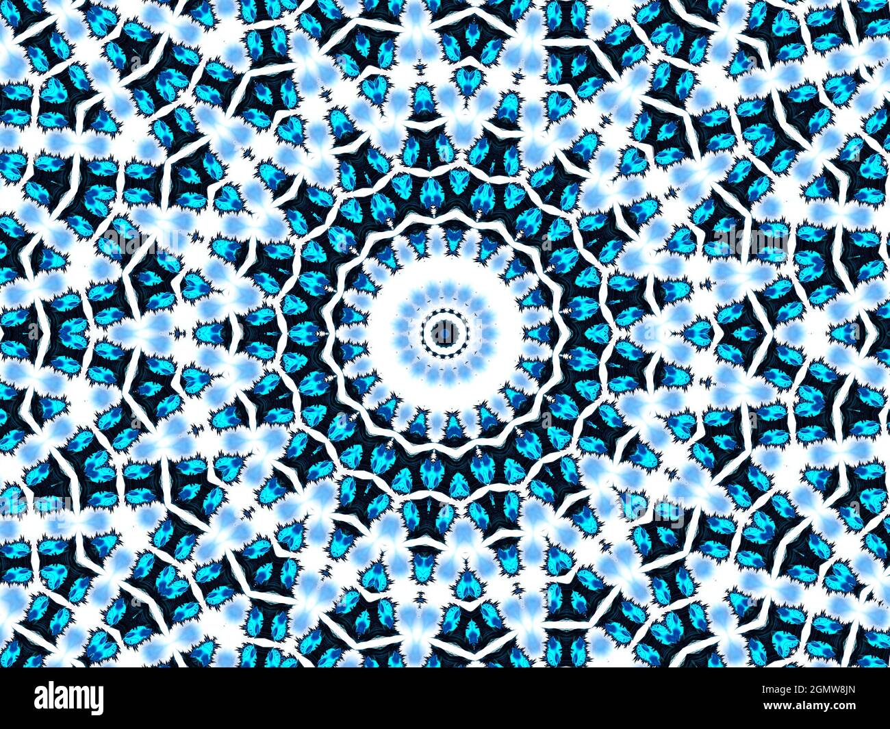 Motif néon cyan. Motif aztèque sans couture. Décoration sans fin mignonne. Design populaire moderne. Motif boho vintage. Style folklorique géométrique. Indigo, noir, blanc, Banque D'Images