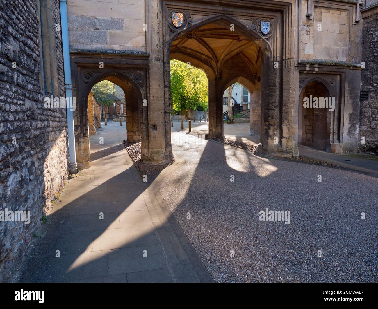 Abingdon, Angleterre - 21 avril 2020; pas de personnes en vue. Abingdon prétend être la plus ancienne ville d'Angleterre. Voici l'un des points de repère de son t historique Banque D'Images