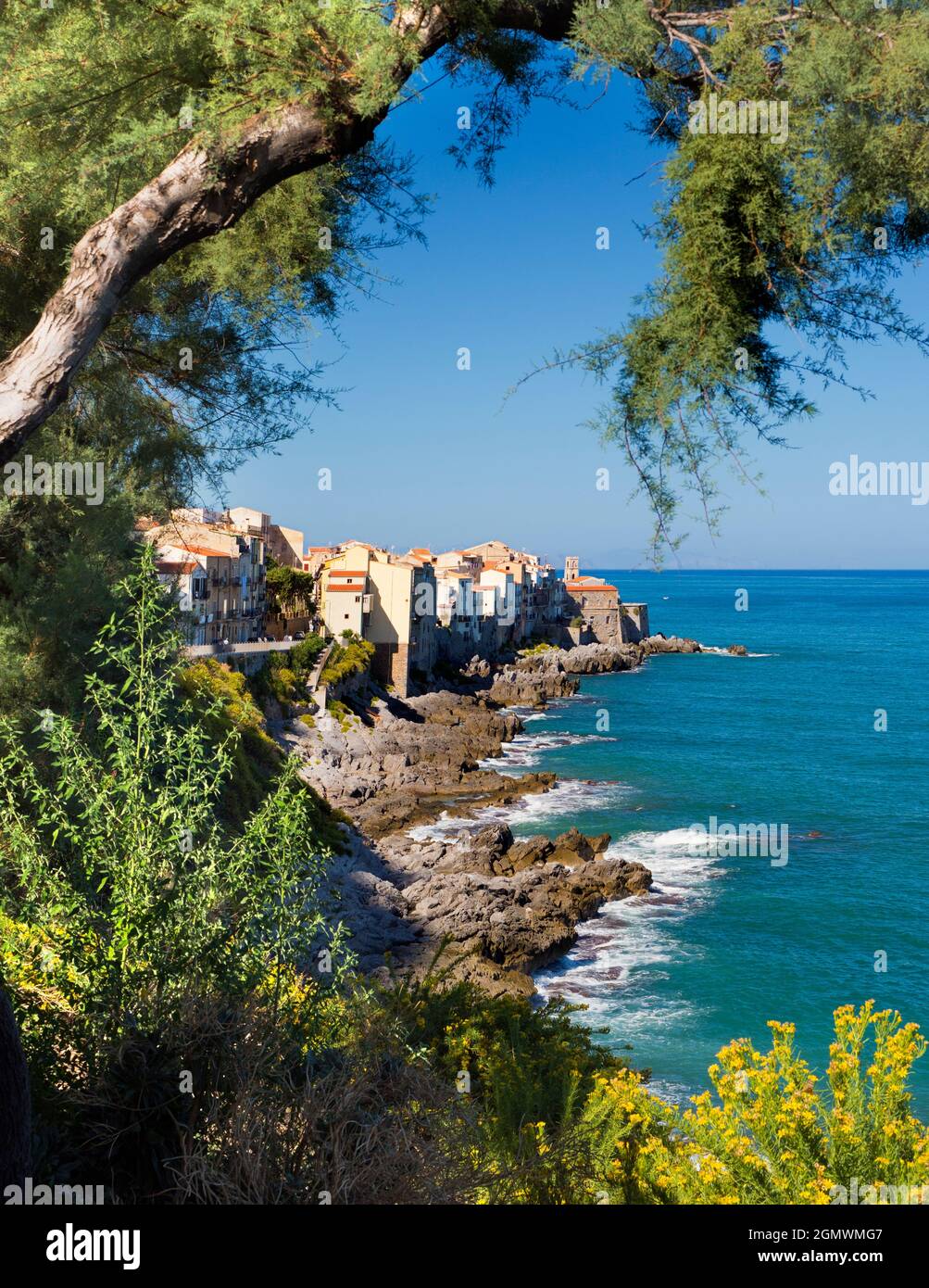 Cefal, Sicile, Italie - 24 septembre 2019 ; pas de personne en balle. L'ancienne ville sicilienne de Cefal, sur la côte nord de la Sicile, remonte à plus de 200 Banque D'Images