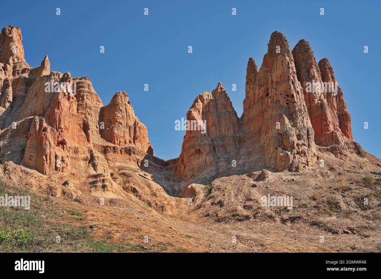 Vue panoramique sur les magnifiques formations de sable de Bosnie-Herzégovine Banque D'Images