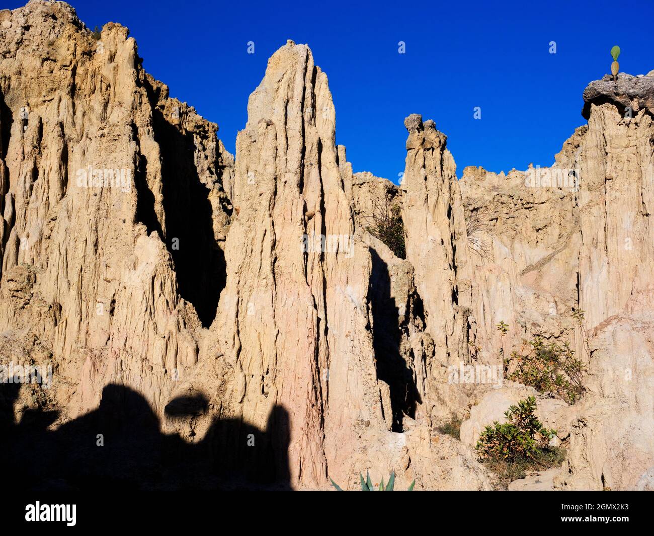 La Paz, Bolivie - 19 mai 2018; à ne pas confondre avec la Vallée de la Lune au Chili! Moon Valley est une région beaucoup plus petite près de la Paz, le cap Banque D'Images
