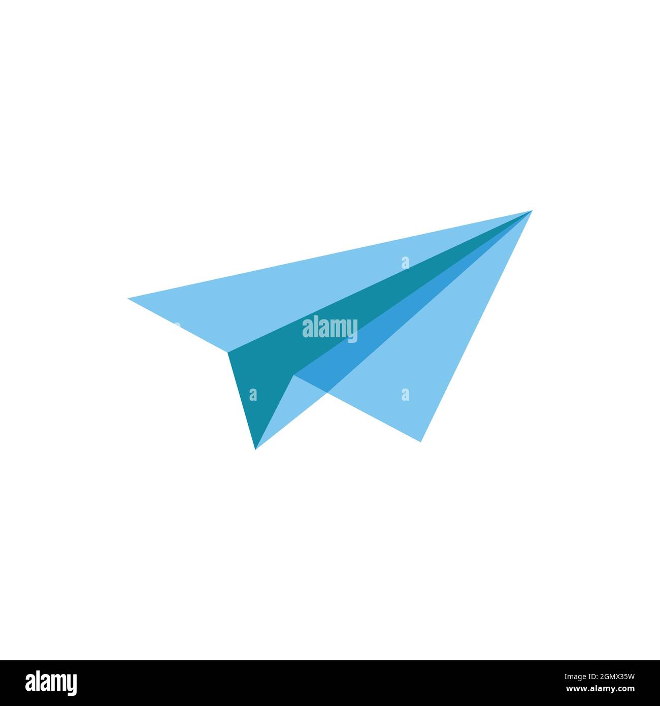 bleu papier plan abstrait logo icône plat concept vectoriel conception graphique Illustration de Vecteur
