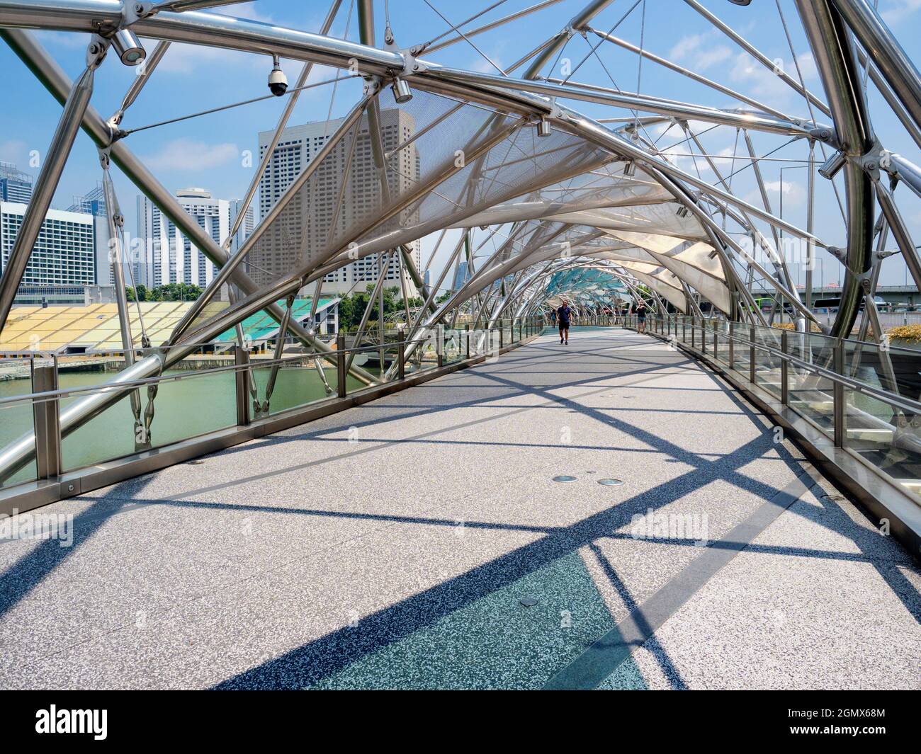 Marina Bay, Singapour - 4 mars 2019. La région de Marina Bay, dans le centre-ville de Singapour, a été considérablement rédéveloppée et modernisée, avec Banque D'Images