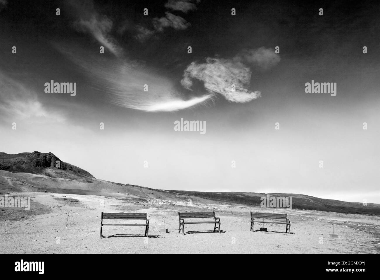 Geysir, Islande - 24 mai 2006; une zone géothermique active depuis plus de dix mille ans, la zone de source chaude de Geysir en Islande est pleine de boi spectaculaire Banque D'Images