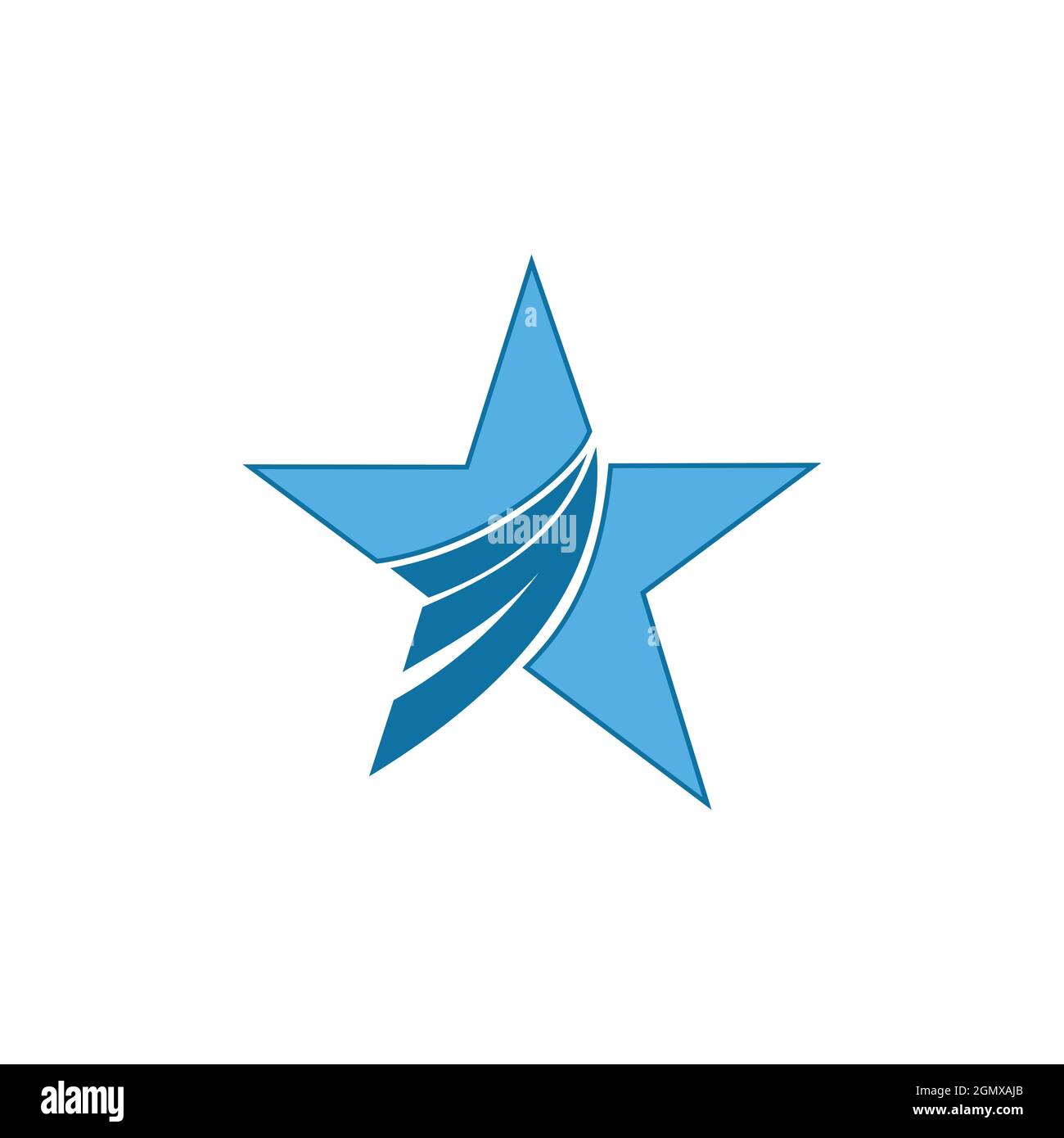 design graphique vectoriel plat avec logo étoile bleu élégant Illustration de Vecteur