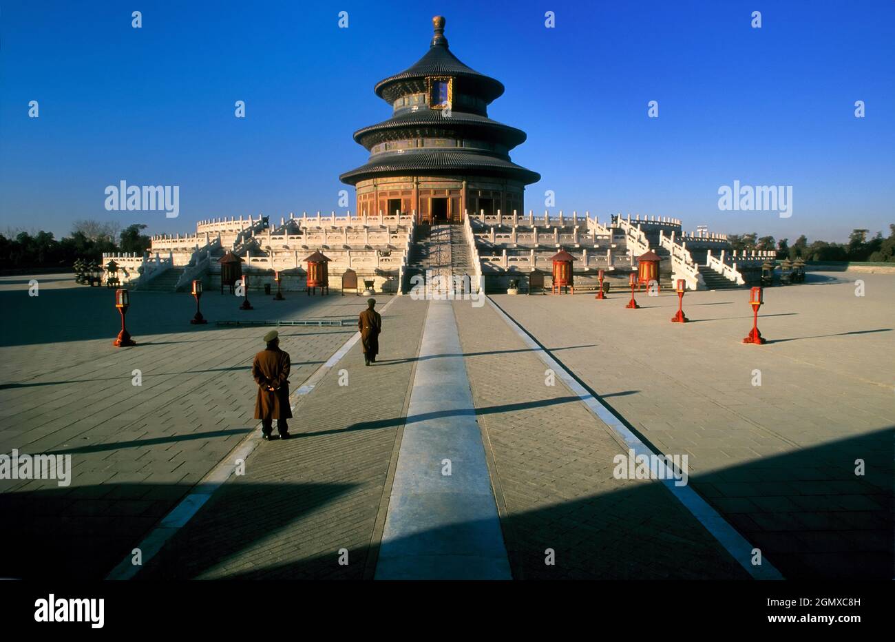 Beijing, Chine - avril 2016; le Temple du ciel (Tian Tan) est un complexe médiéval de bâtiments religieux situé dans le centre de Beijing., Chine. Intégré Banque D'Images