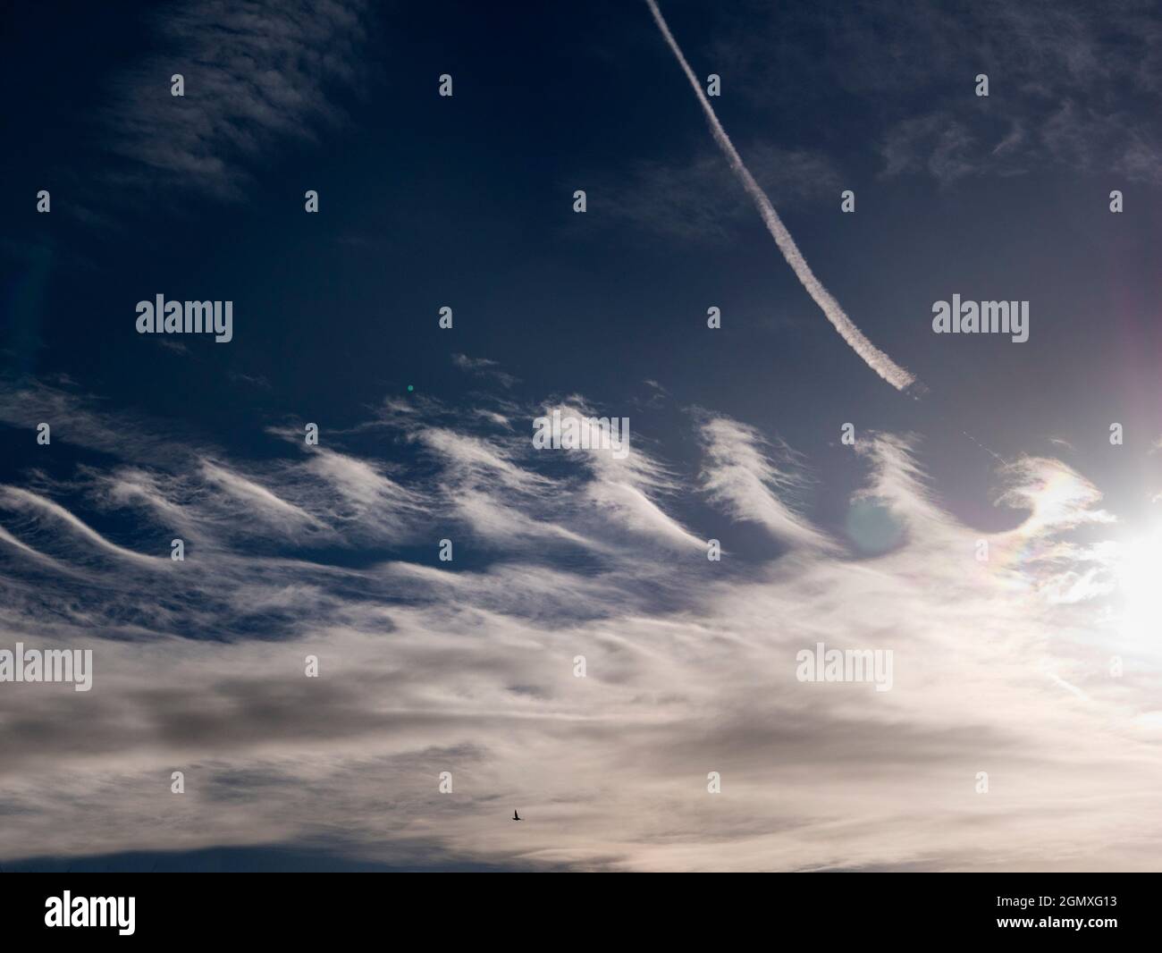 Radley Village, Oxfordshire, Angleterre - 26 décembre 2017 un paysage de nuages saisissant sur ma maison à Radley Village, Oxfordshire. Cela ressemble étrangement à Banque D'Images
