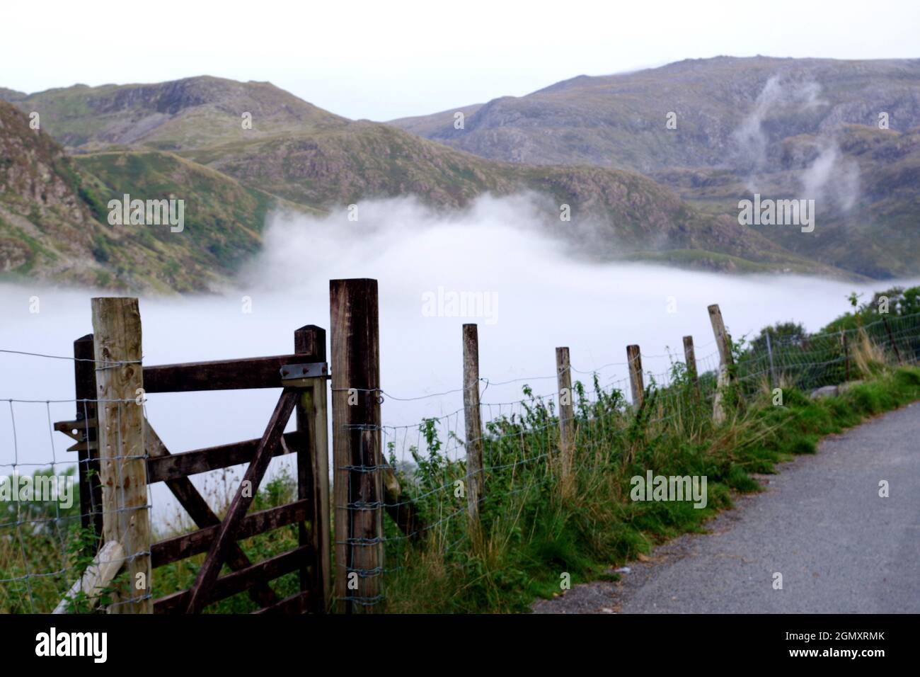 Faible nuage à Snowdonia Banque D'Images