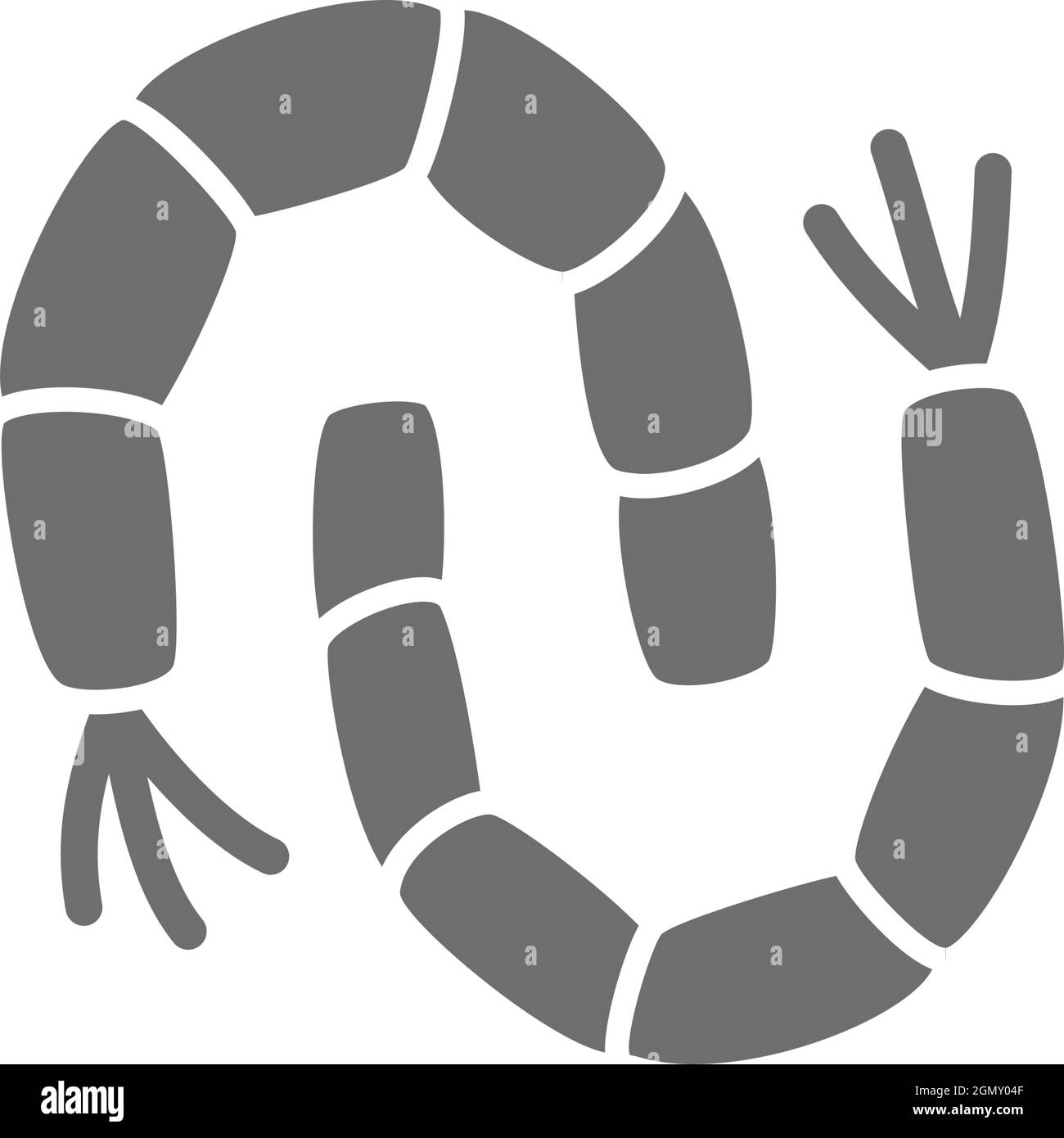 Probiotique, icône grise de bactéries. Isolé sur fond blanc Illustration de Vecteur