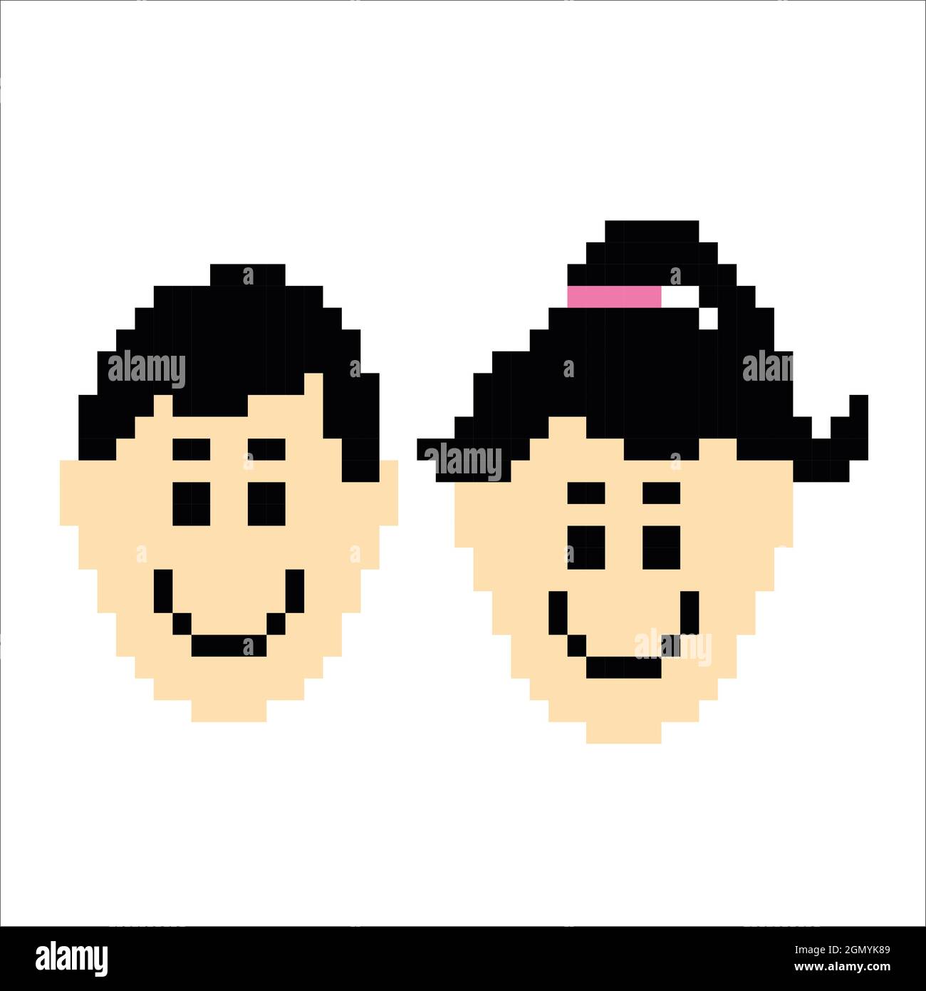 Boy Face Pixel Art Banque D Image Et Photos Alamy