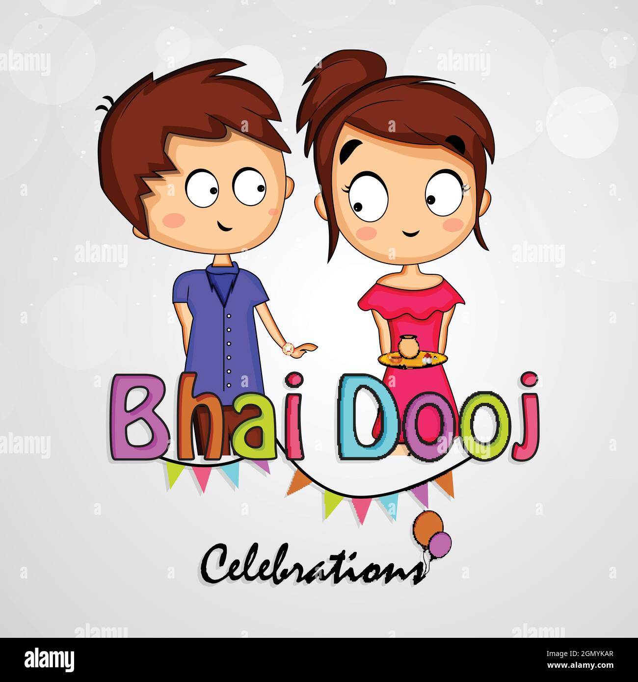 Festival de l'Inde de Bhai Dooj fond Illustration de Vecteur