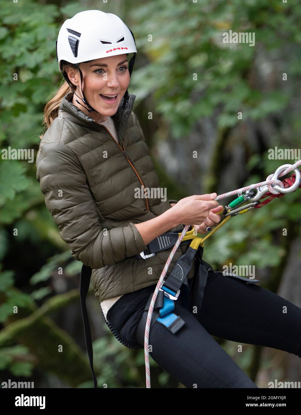 La duchesse de Cambridge lors d'une visite au centre d'entraînement Windermere de la RAF Air Cadets à Cumbria, marquant la réouverture de l'installation après une remise à neuf de £2 millions. Date de la photo: Mardi 21 septembre 2021. Banque D'Images