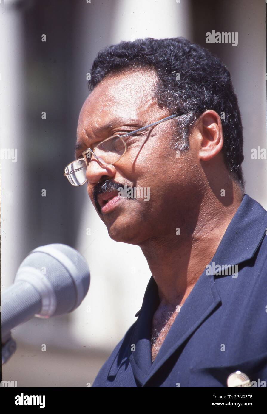 Austin Texas USA, 16 septembre 1997: JESSE JACKSON, militante des droits civils noirs, parle lors d'un rassemblement sur le campus de l'Université du Texas à Austin.©Bob Daemmrich Banque D'Images